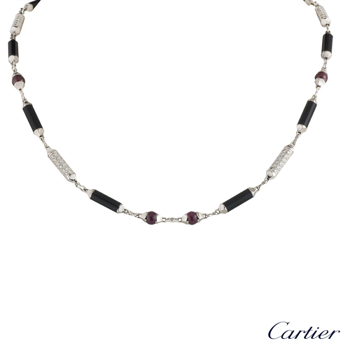 cartier onyx necklace